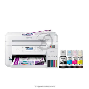 Impresora Multifuncional EPSON Ecotank ET-3850 Empresarial, Impresión Dúplex a color (A4), ADF, Wi-Fi, RED-RJ45, Pantalla 2.4'', Sistema de tintas Supertank