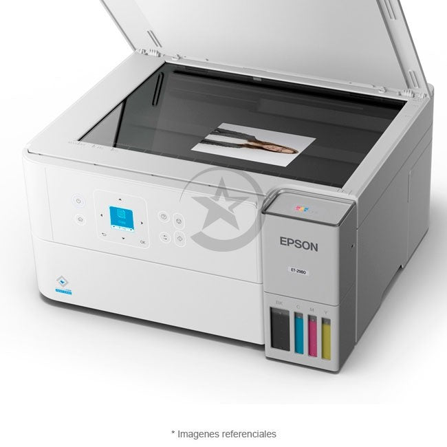Impresora EPSON Multifuncional Ecotank ET-2980 Empresarial, Impresión automática doble cara (A4), Wi-Fi, USB, Pantalla LCD a color de 1.44", Sistema de tintas Supertank, Windows y iOS