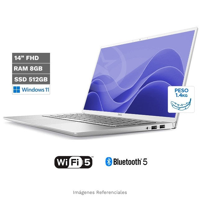 Laptop Dell Inspiron 14-7490, Core i7-10510U Hasta 4.9 GHz, RAM 8GB, SSD 512GB, LED 14" Full HD, Windows 10 Home