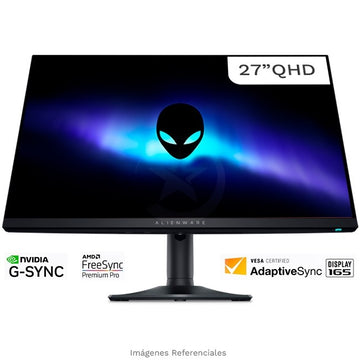 Monitor Dell Alienware AW2724DM Gaming de 27" QHD, Gama de colores 100% sRGB, 95% DCI-P3, 165Hz/1ms, VESA Adaptive-Sync, AMD FreeSync Premium Pro, NVIDIA G-SYNC