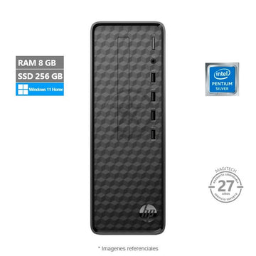 PC HP Slim Desktop S01-PF2033W, Pentium Silver J5040 Hasta 3.2 GHz, RAM 8GB, SSD 256GB, Windows 11 Home