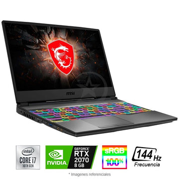 Laptop MSI GL65 Leopard 10SFK Gaming, Intel Core i7-10750H Hasta 5.0 GHz, RAM 16GB, SSD 512GB, 8GB NVIDIA GeForce RTX 2070, LED 15.6" FHD a 144Hz, Windows 11 Home **
