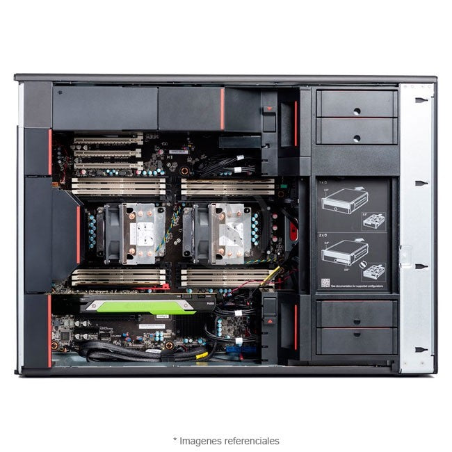 PC Lenovo ThinkStation P920 Workstation, Doble Procesador Intel Xeon Silver 4214R (24 Núcleos) Hasta 3.5 GHz, RAM 64GB, SSD 512GB + HDD 2TB, Video 16GB NVIDIA Quadro RTX 5000, Windows 10 Pro