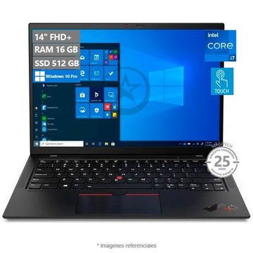 Laptop Lenovo ThinkPad X1 Carbon Gen 9, Intel Core i7-1185G7 Hasta 4.8 GHz, RAM 16GB, SSD 512GB, LED 14" WUXGA Full HD+ Touch, Windows 10 / 11 Pro