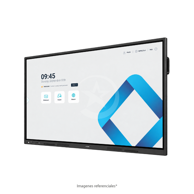 Pizarra Interactiva 75" i3Touch Serie V-One, 4K UHD (3840x2160) 8 ms, 20 Puntos multitáctiles, Wi-Fi, LAN, Android 14