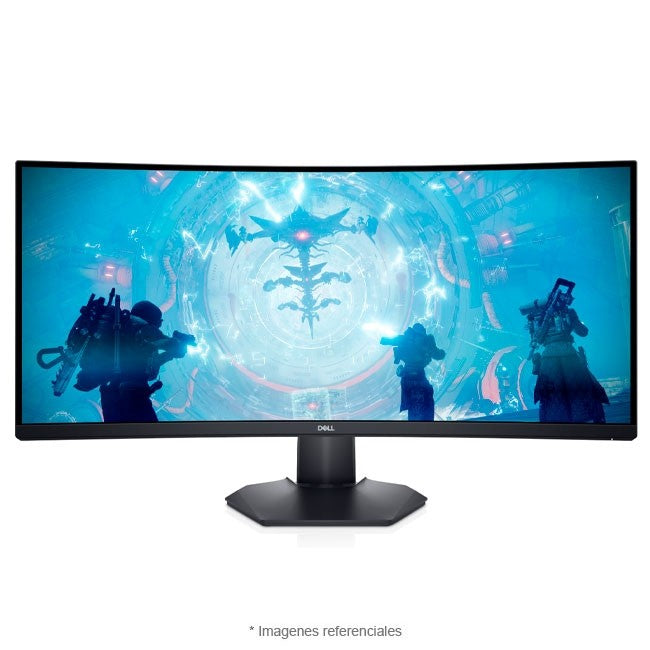 Monitor DELL S3422DWG Gaming Curvo, 34" WQHD a 144 Hz, curvatura 1800R, HDR400, 99% sRGB, AMD FreeSync Premium Pro, Montaje VESA