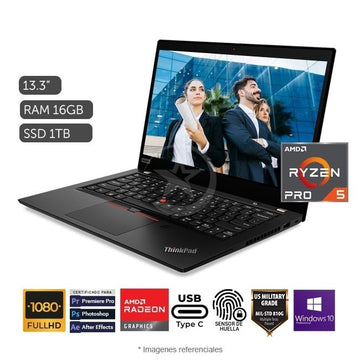 Laptop Lenovo ThinkPad X13 Gen1, AMD Ryzen 5 Pro 4650U 2.1 GHz, RAM 16GB, SSD 512GB, LED 13.3" HD, Windows 10 Pro SP