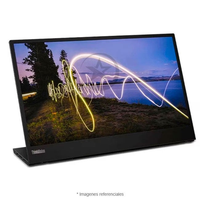 Monitor Lenovo ThinkVision M15 portatil, 15" Full HD (1920x1080), WLED, USB tipo C, 45% NTSC, Respuesta 6 ms, 250 cd/m², Peso 0.9 kg