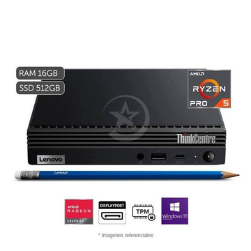 Mini-PC Lenovo ThinkCentre M75q Tiny Gen2, AMD Ryzen 5 Pro 5650GE 3.4 GHz, RAM 16GB, SSD 256GB, Windows 11 Pro