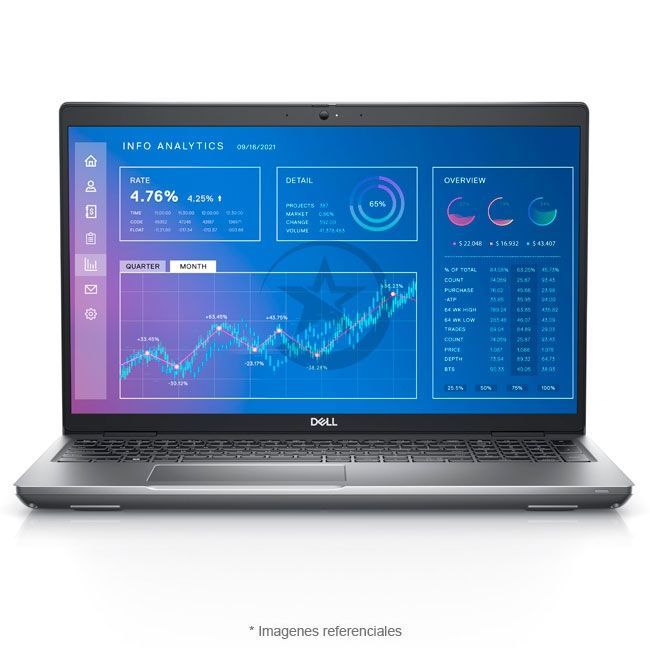 Laptop Dell Workstation Precision 3571, Intel Core i9-12900H Hasta 5.0 GHz, RAM 16GB, SSD 512GB, 4GB NVIDIA T600, LED 15.6" FHD, Windows 11 Pro.