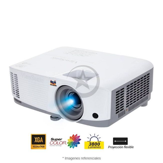Proyector Viewsonic PA503X – DLP de 3800 Lumenes, resolución nativa XGA (1024x768), brillo superior y larga duración de lámpara, conectividad HDMI, VGA