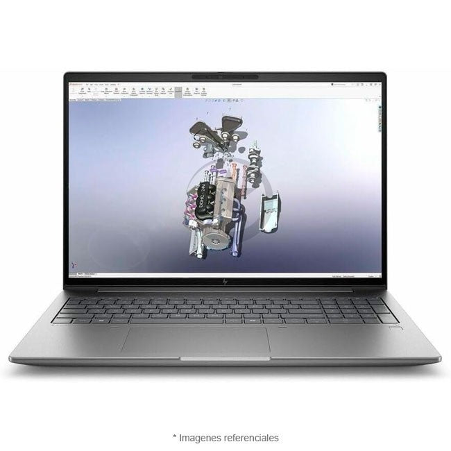 Laptop Workstation HP ZBook X G1, Intel Core Ultra 7 265H Hasta 5,3 GHz, RAM 32GB, SSD 1TB, 8GB NVIDIA RTX Pro 1000, LED 16" WUXGA, sRGB, Windows 11 Pro